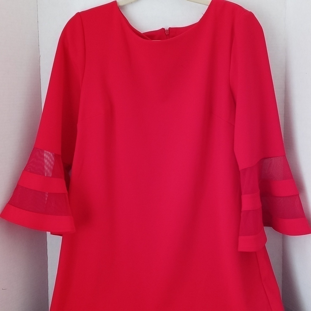 Red Sandra Darren size 12 midi dress - Picture 3 of 8